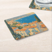  stijl Cote d'Azur Franse Reis Waterverf Kartonnen Onderzetters (Schuin)