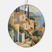  stijl Cote d'Azur Franse Reis Waterverf Keramisch Ornament (Links)