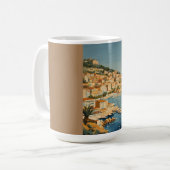  stijl Cote d'Azur Franse Reis Waterverf Koffiemok (Voorkant links)
