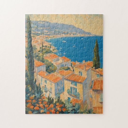 stijl Cote d'Azur Franse Reis Waterverf Legpuzzel (Verticaal)