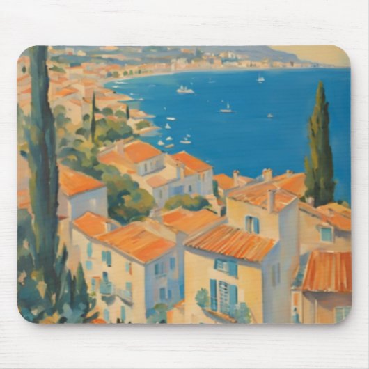  stijl Cote d'Azur Franse Reis Waterverf Muismat (Voorkant)
