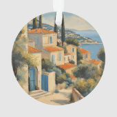  stijl Cote d'Azur Franse Reis Waterverf Ornament (achterkant)