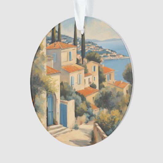  stijl Cote d'Azur Franse Reis Waterverf Ornament (voorkant)