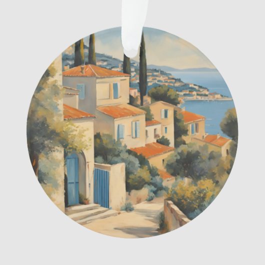  stijl Cote d'Azur Franse Reis Waterverf Ornament (voorkant)