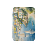 stijl Cote d'Azur Franse reizen Badmat (Voorkant Verticaal)