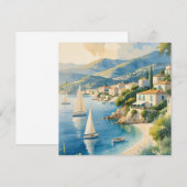 stijl Cote d'Azur Franse reizen Bedankkaart (Voorkant / Achterkant)