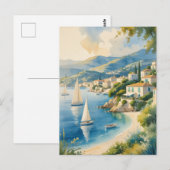  stijl Cote d'Azur Franse reizen Briefkaart (Voorkant / Achterkant)
