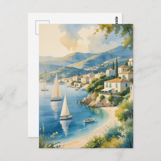  stijl Cote d'Azur Franse reizen Briefkaart (Voorkant / Achterkant)