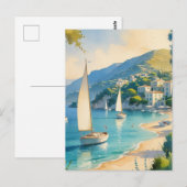 stijl Cote d'Azur Franse reizen Briefkaart (Voorkant / Achterkant)