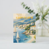 stijl Cote d'Azur Franse reizen Briefkaart (Staand voorkant)