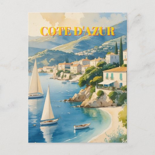 stijl Cote d'Azur Franse reizen Briefkaart (Voorkant)