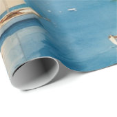  stijl Cote d'Azur Franse reizen Cadeaupapier (Rol Hoek)