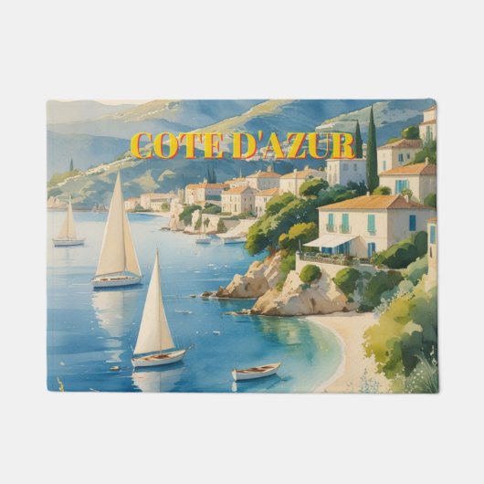 stijl Cote d'Azur Franse reizen Deurmat (Voorkant)