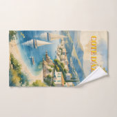  stijl Cote d'Azur Franse reizen Handdoek (Handdoek)