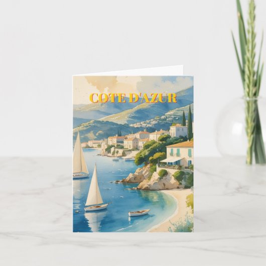  stijl Cote d'Azur Franse reizen Kaart (Voorkant)
