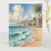 stijl Cote d'Azur Franse reizen Kaart (Gele Bloem)