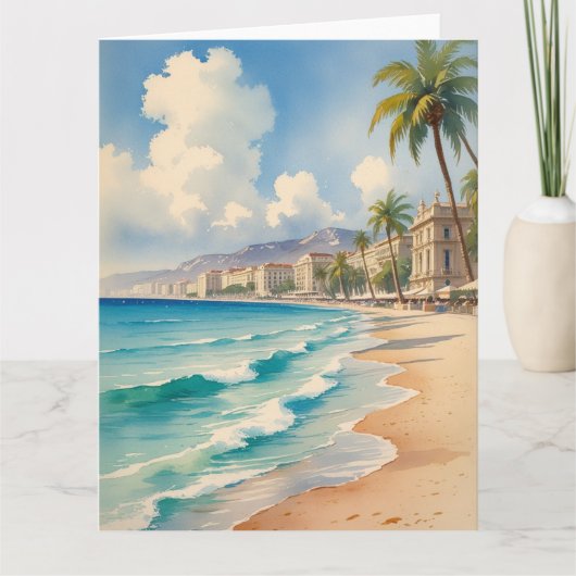 stijl Cote d'Azur Franse reizen Kaart (Voorkant)