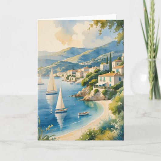 stijl Cote d'Azur Franse reizen Kaart (Voorkant)