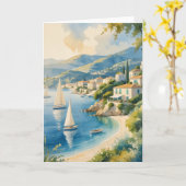 stijl Cote d'Azur Franse reizen Kaart (Gele Bloem)