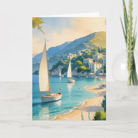 stijl Cote d'Azur Franse reizen Kaart (Voorkant)