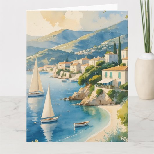  stijl Cote d'Azur Franse reizen Kaart (Voorkant)