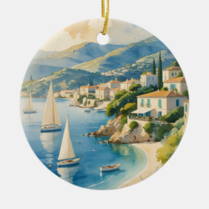  stijl Cote d'Azur Franse reizen Keramisch Ornament