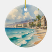  stijl Cote d'Azur Franse reizen Keramisch Ornament (Achterkant)
