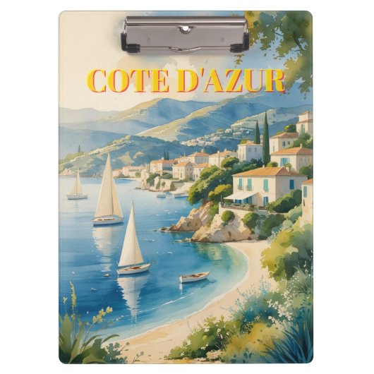  stijl Cote d'Azur Franse reizen Klembord (Voorkant)