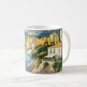 stijl Cote d'Azur Franse reizen Koffiemok (Voorkant rechts)