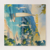  stijl Cote d'Azur Franse reizen Legpuzzel (Horizontaal)