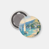 stijl Cote d'Azur Franse reizen Magneet (Voorkant / Achterkant)
