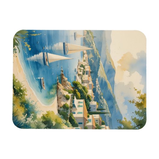  stijl Cote d'Azur Franse reizen Magneet (Horizontaal)