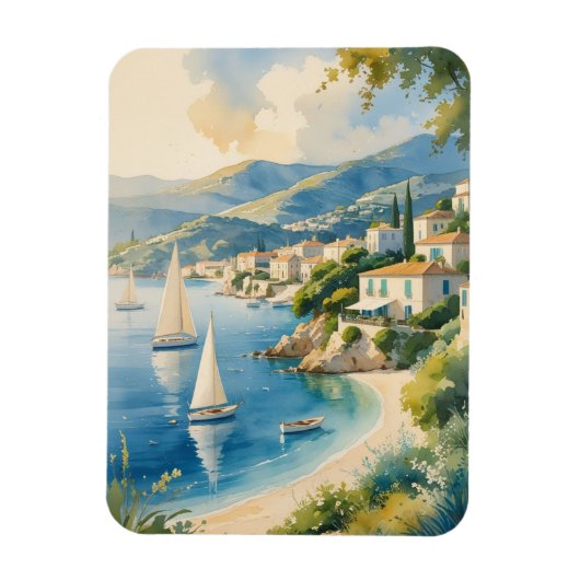  stijl Cote d'Azur Franse reizen Magneet (Verticaal)