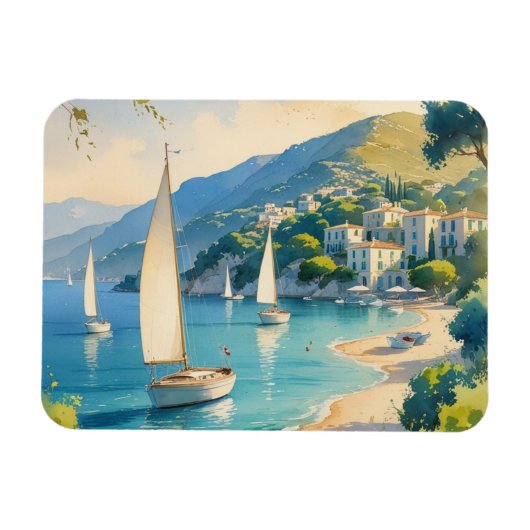  stijl Cote d'Azur Franse reizen Magneet (Horizontaal)