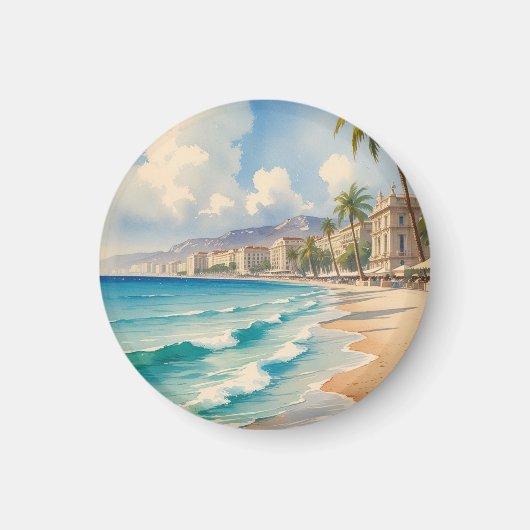stijl Cote d'Azur Franse reizen Magneet (Voorkant)
