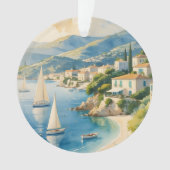  stijl Cote d'Azur Franse reizen Ornament (voorkant)