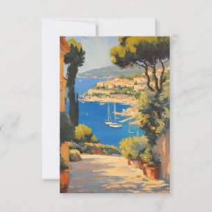  stijl Cote d'Azur Franse reizen schilderij Kaart