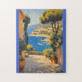 stijl Cote d'Azur Franse reizen schilderij Legpuzzel (Verticaal)