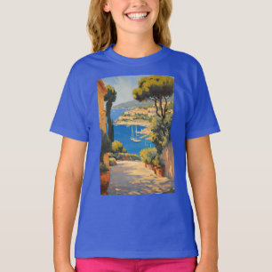 stijl Cote d'Azur Franse reizen schilderij T-shirt