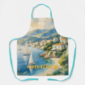 stijl Cote d'Azur Franse reizen Schort (Voorkant)