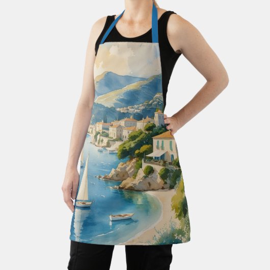 stijl Cote d'Azur Franse reizen Schort (Insitu)