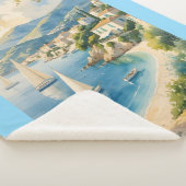  stijl Cote d'Azur Franse reizen Sherpa Deken (3/4)