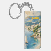 stijl Cote d'Azur Franse reizen Sleutelhanger (Voorkant Links)