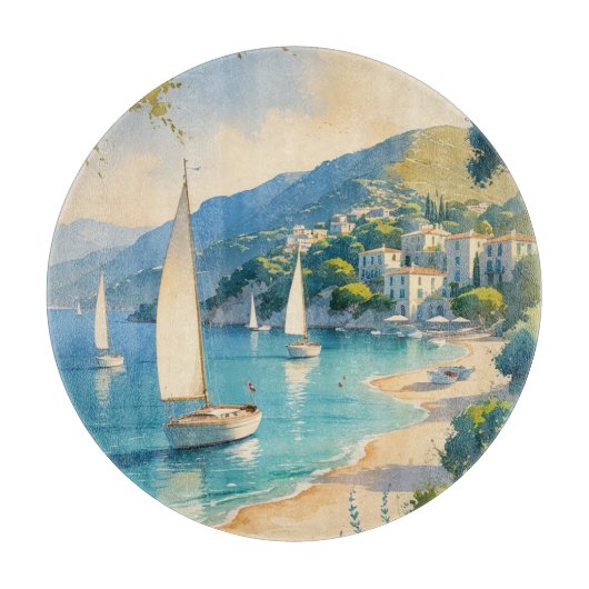  stijl Cote d'Azur Franse reizen Snijplank (Voorkant)
