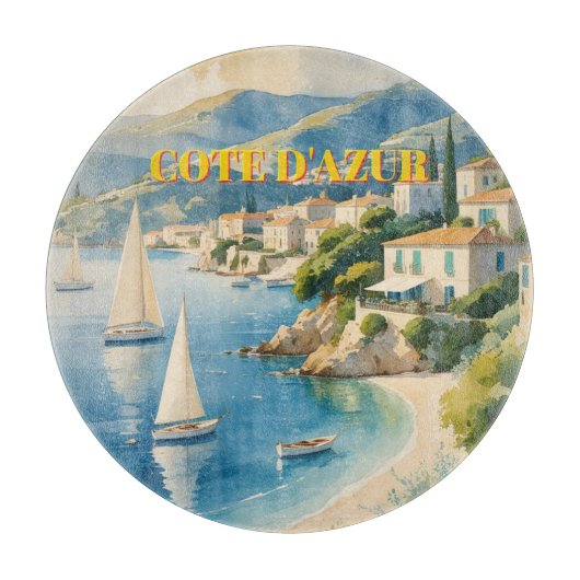  stijl Cote d'Azur Franse reizen Snijplank (Voorkant)