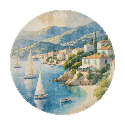  stijl Cote d'Azur Franse reizen Snijplank (Voorkant)