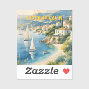  stijl Cote d'Azur Franse reizen Sticker