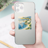  stijl Cote d'Azur Franse reizen Sticker (Telefoon)