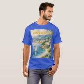 stijl Cote d'Azur Franse reizen T-shirt (Voorkant volledig)