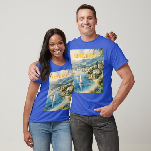  stijl Cote d'Azur Franse reizen T-shirt (Unisex)